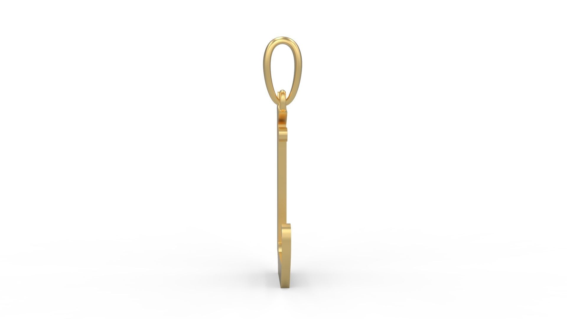 Initial Letters Pendant Battom Glory L 3D print model_2