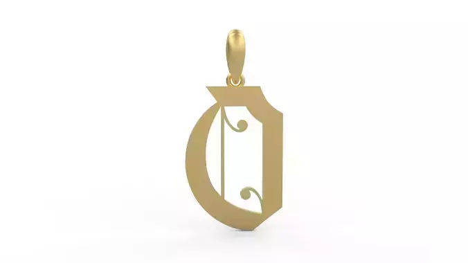 Initial Letters Pendant Battom Glory O
