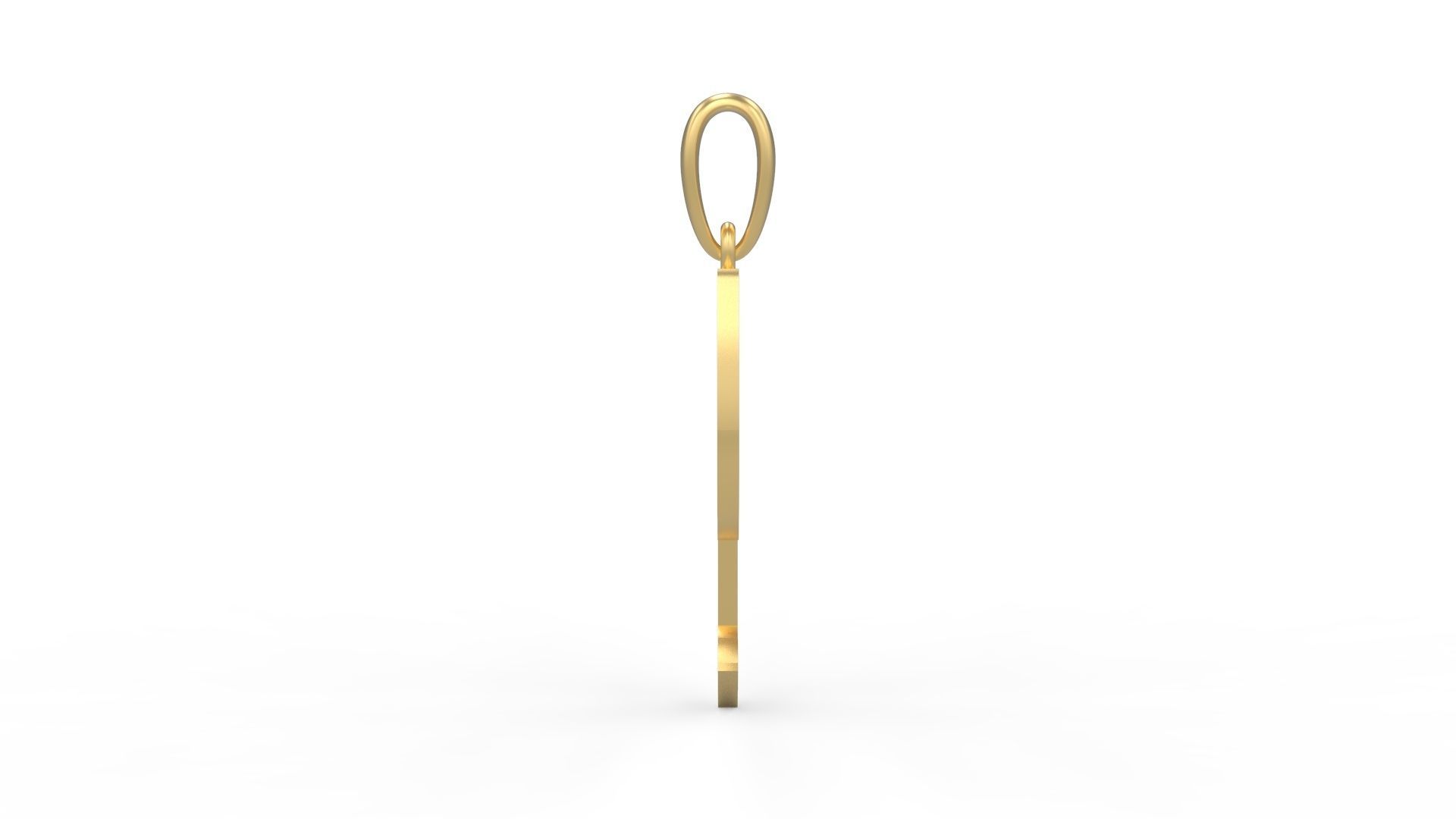 Initial Letters Pendant Battom Glory P 3D print model_2