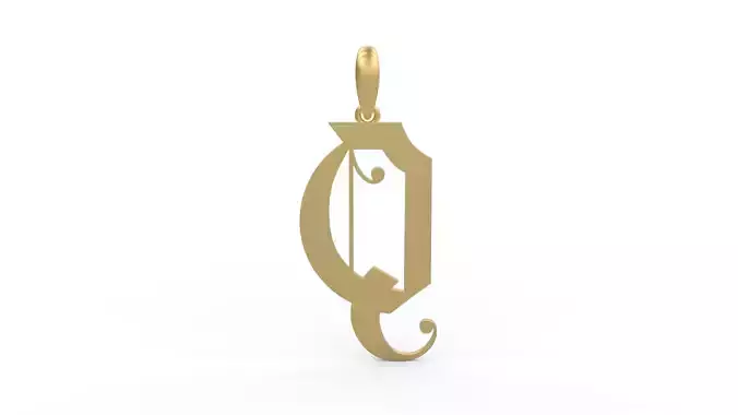 Initial Letters Pendant Battom Glory Q