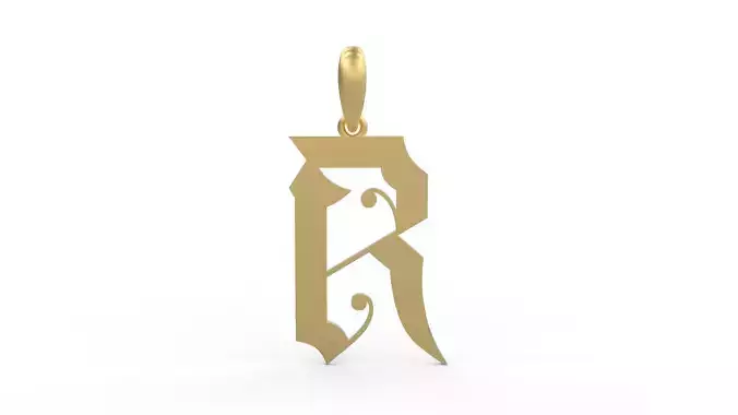 Initial Letters Pendant Battom Glory R