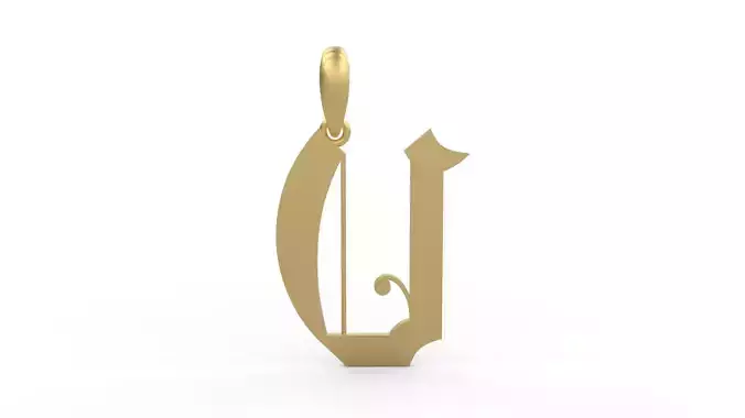 Initial Letters Pendant Battom Glory U