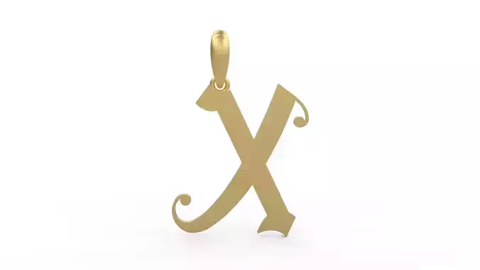 Initial Letters Pendant Battom Glory X