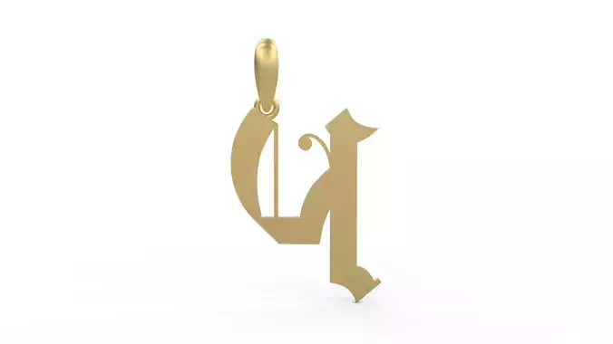 Initial Letters Pendant Battom Glory Y