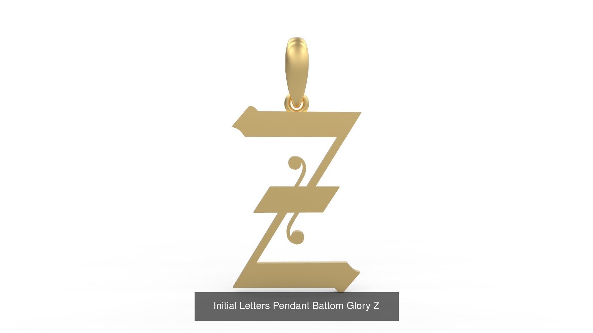 Initial Letters Pendant Alphabets Battom Glory 3D Model Collection_28