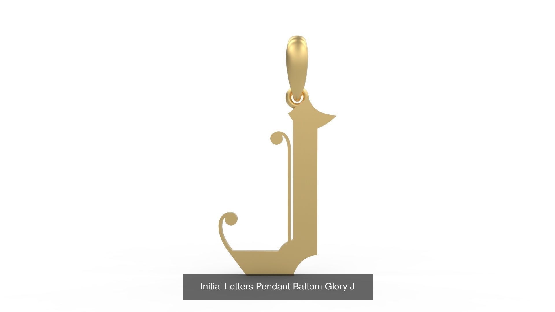 Initial Letters Pendant Alphabets Battom Glory 3D Model Collection_12