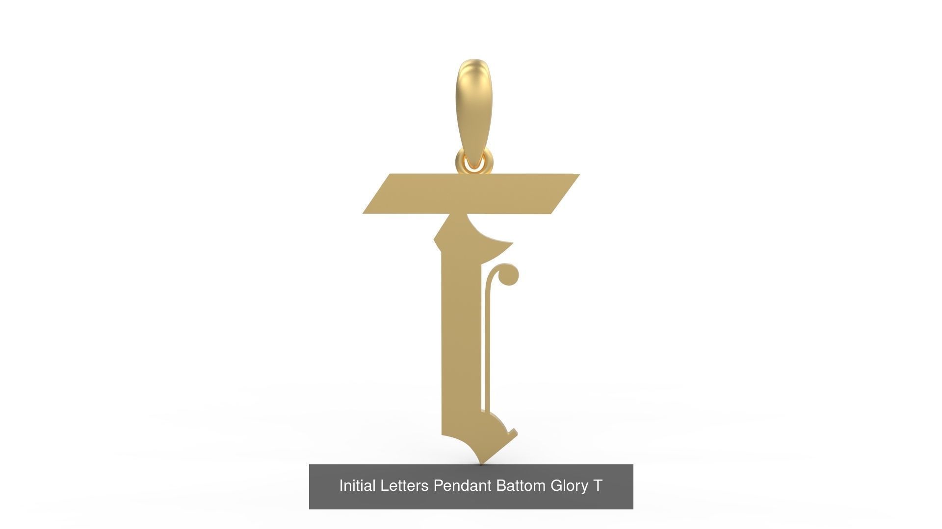 Initial Letters Pendant Alphabets Battom Glory 3D Model Collection_22