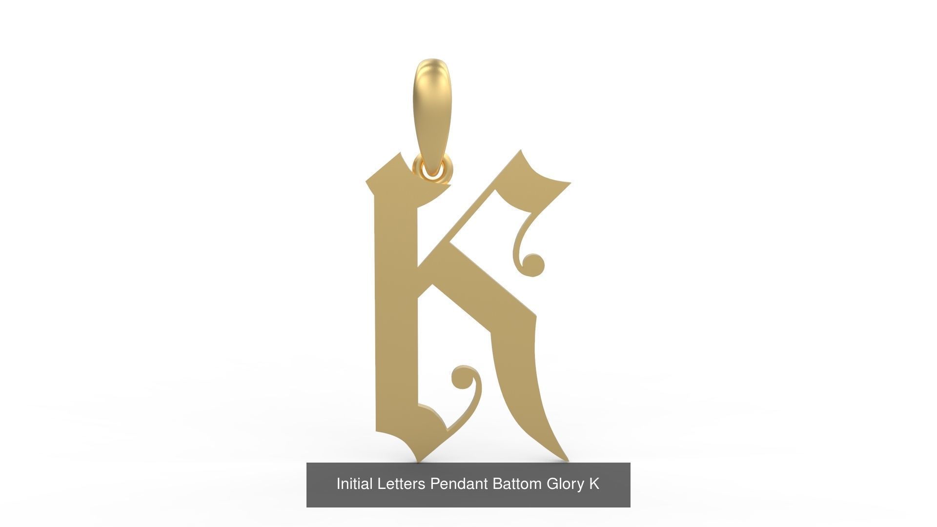 Initial Letters Pendant Alphabets Battom Glory 3D Model Collection_13