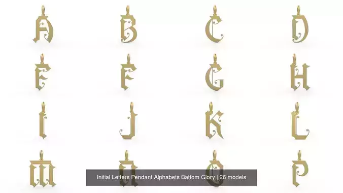 Initial Letters Pendant Alphabets Battom Glory