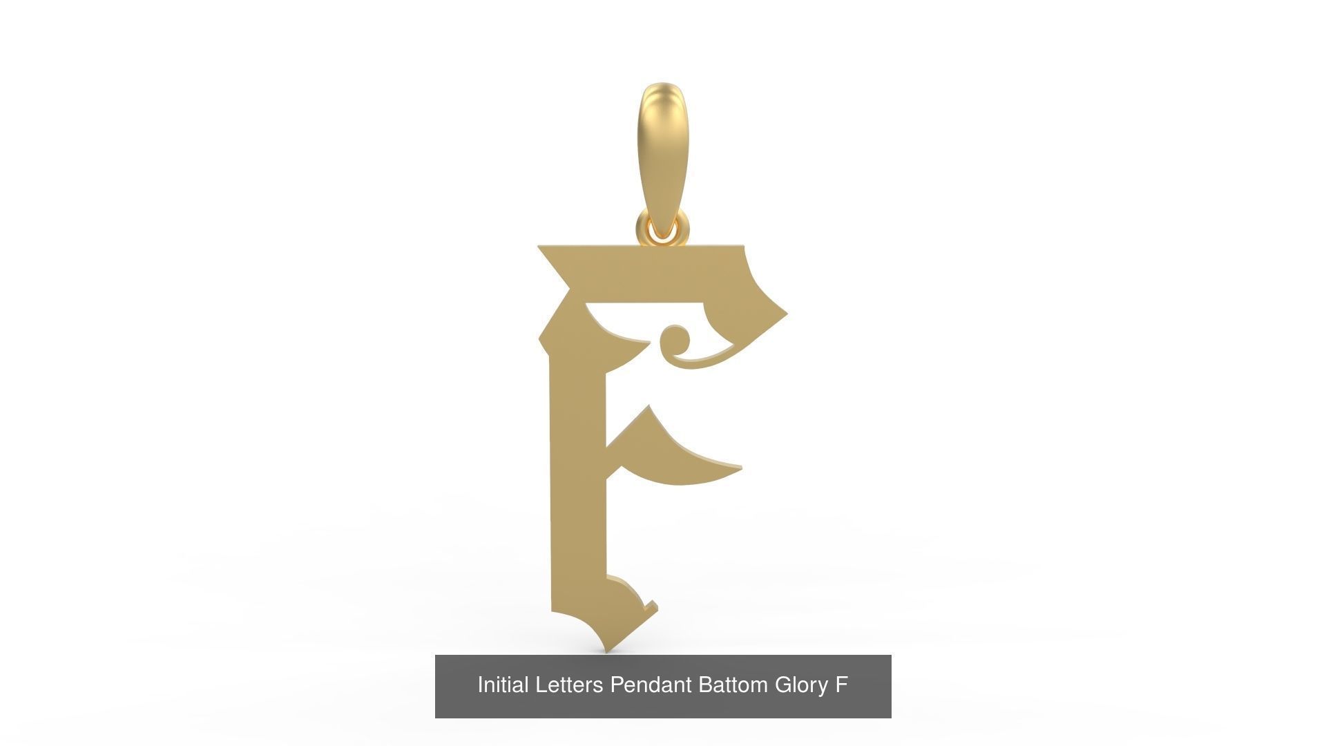 Initial Letters Pendant Alphabets Battom Glory 3D Model Collection_8