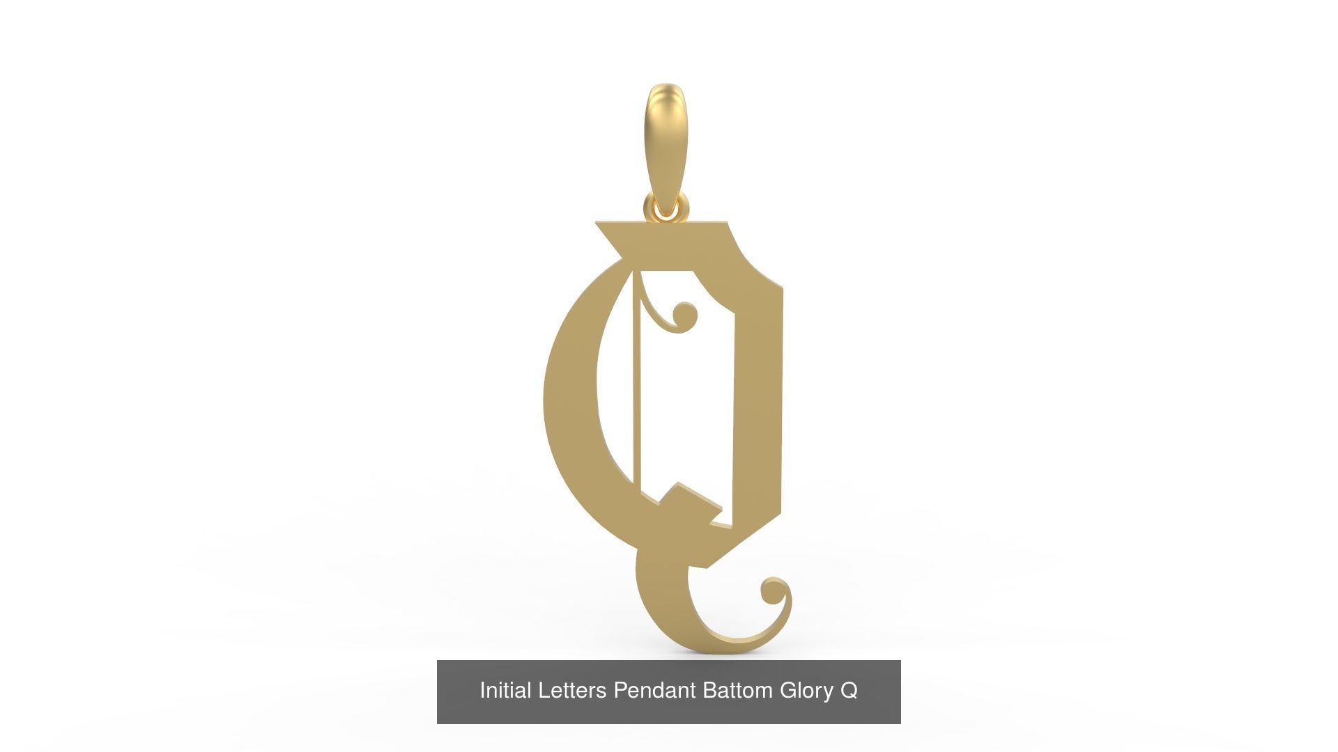 Initial Letters Pendant Alphabets Battom Glory 3D Model Collection_19