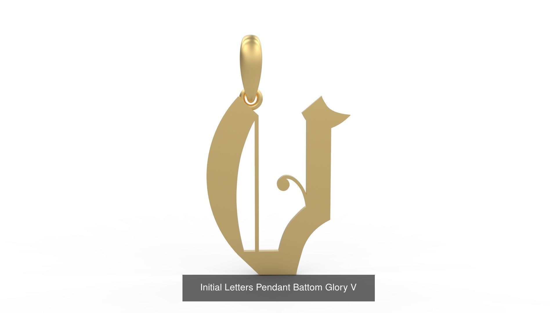 Initial Letters Pendant Alphabets Battom Glory 3D Model Collection_24