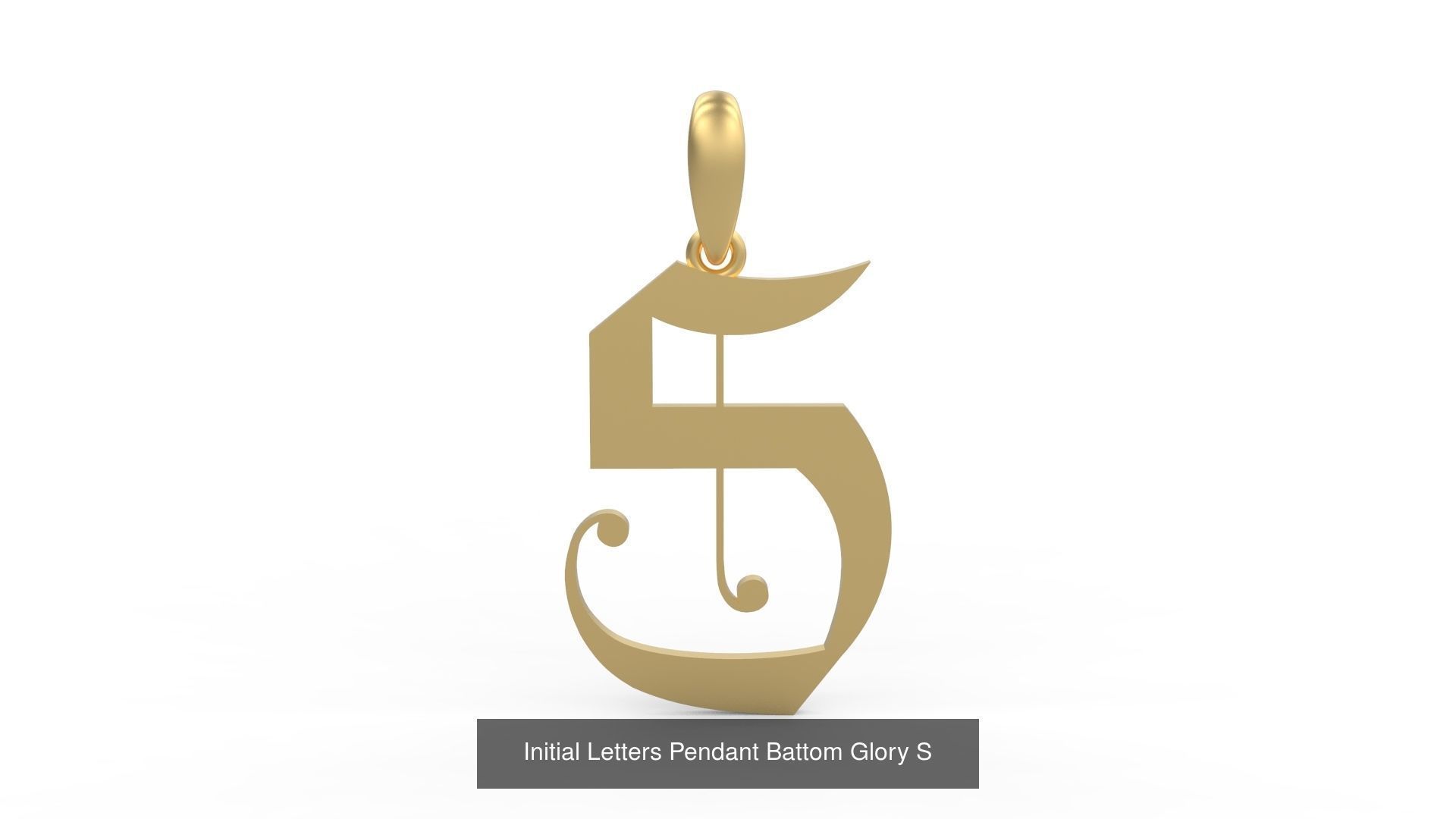 Initial Letters Pendant Alphabets Battom Glory 3D Model Collection_21