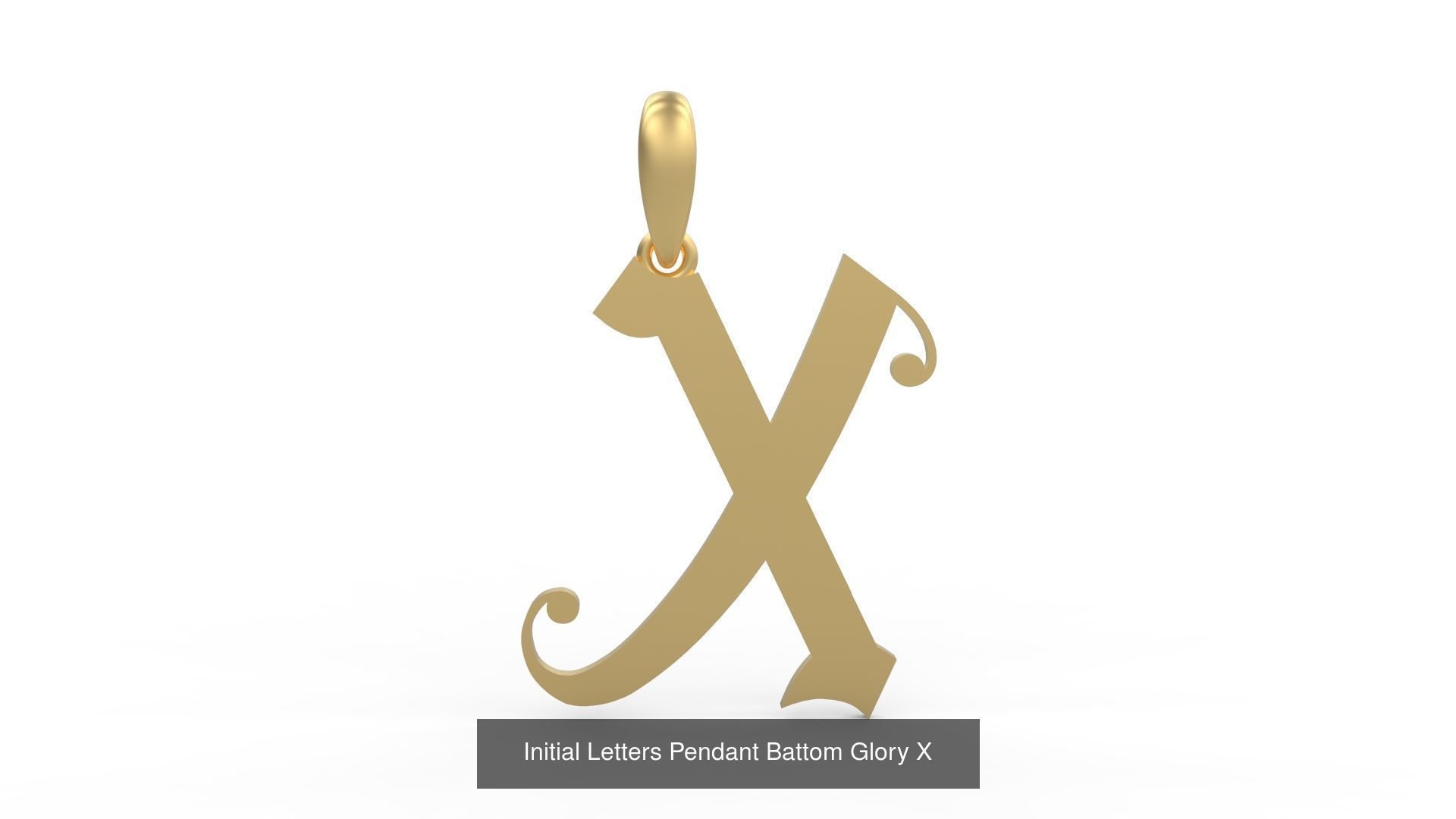 Initial Letters Pendant Alphabets Battom Glory 3D Model Collection_26