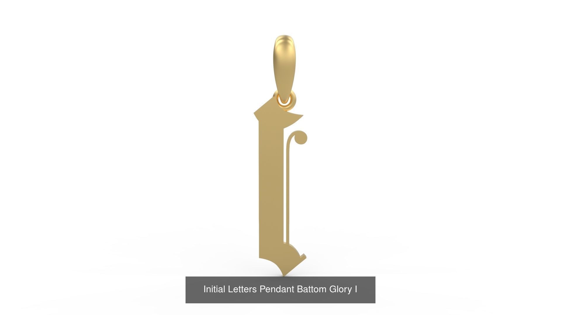 Initial Letters Pendant Alphabets Battom Glory 3D Model Collection_11