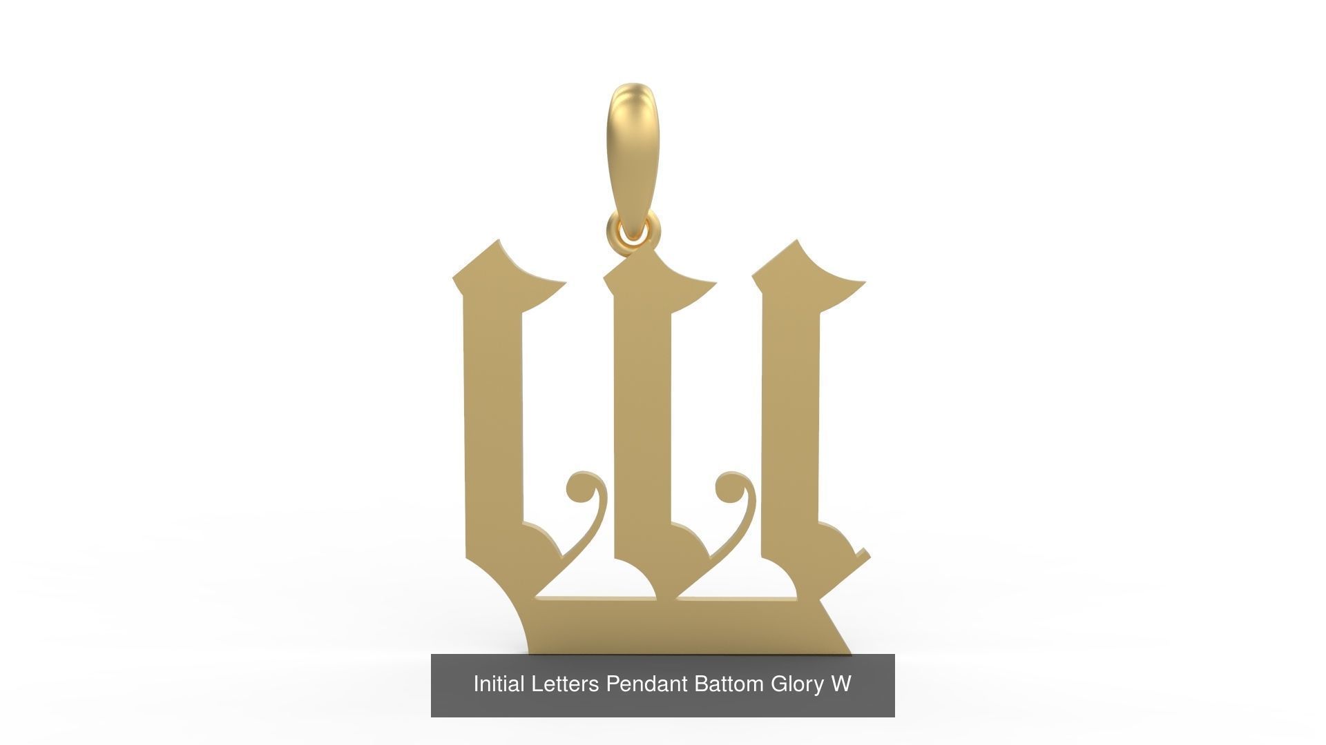 Initial Letters Pendant Alphabets Battom Glory 3D Model Collection_25