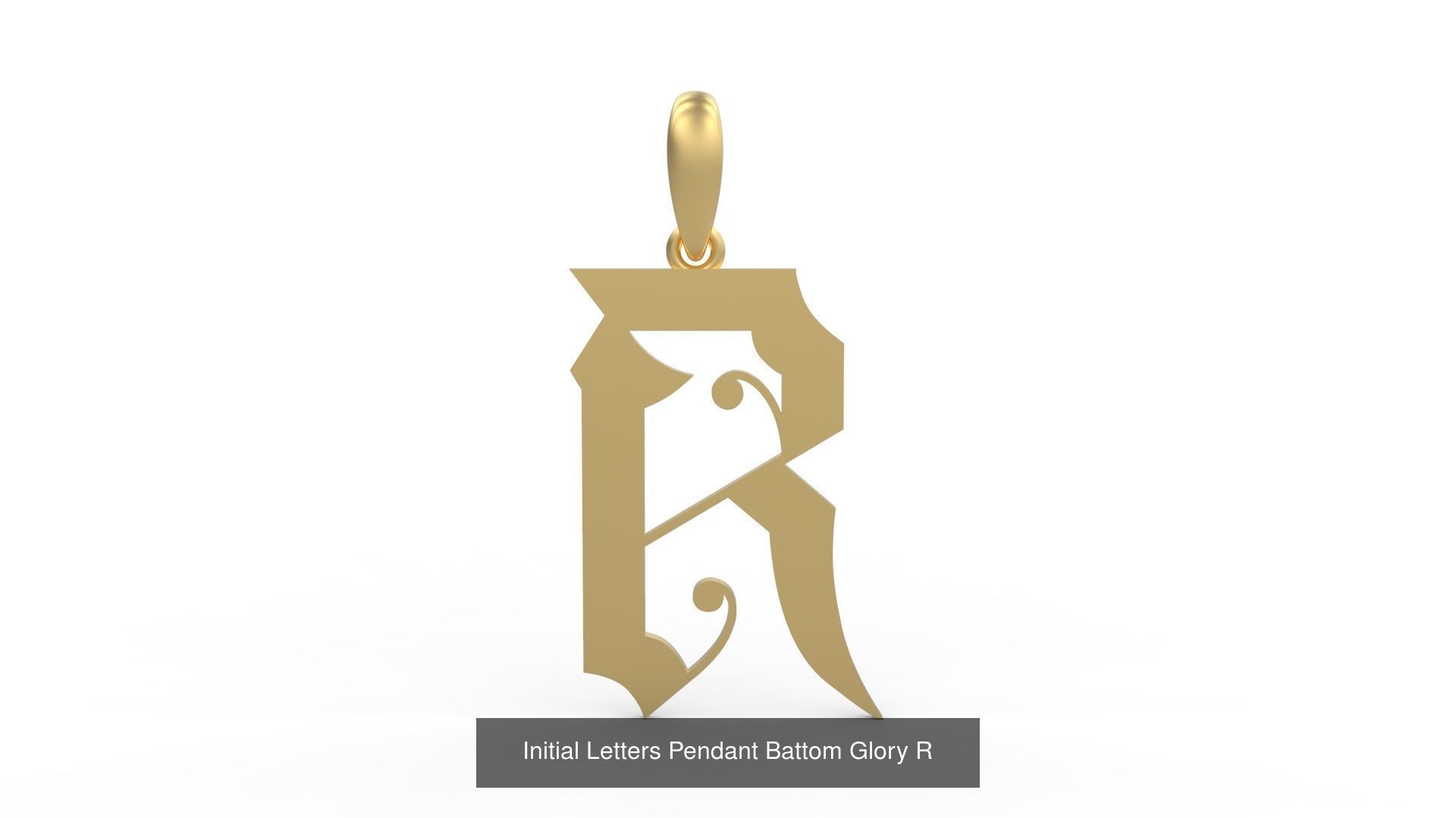 Initial Letters Pendant Alphabets Battom Glory 3D Model Collection_20