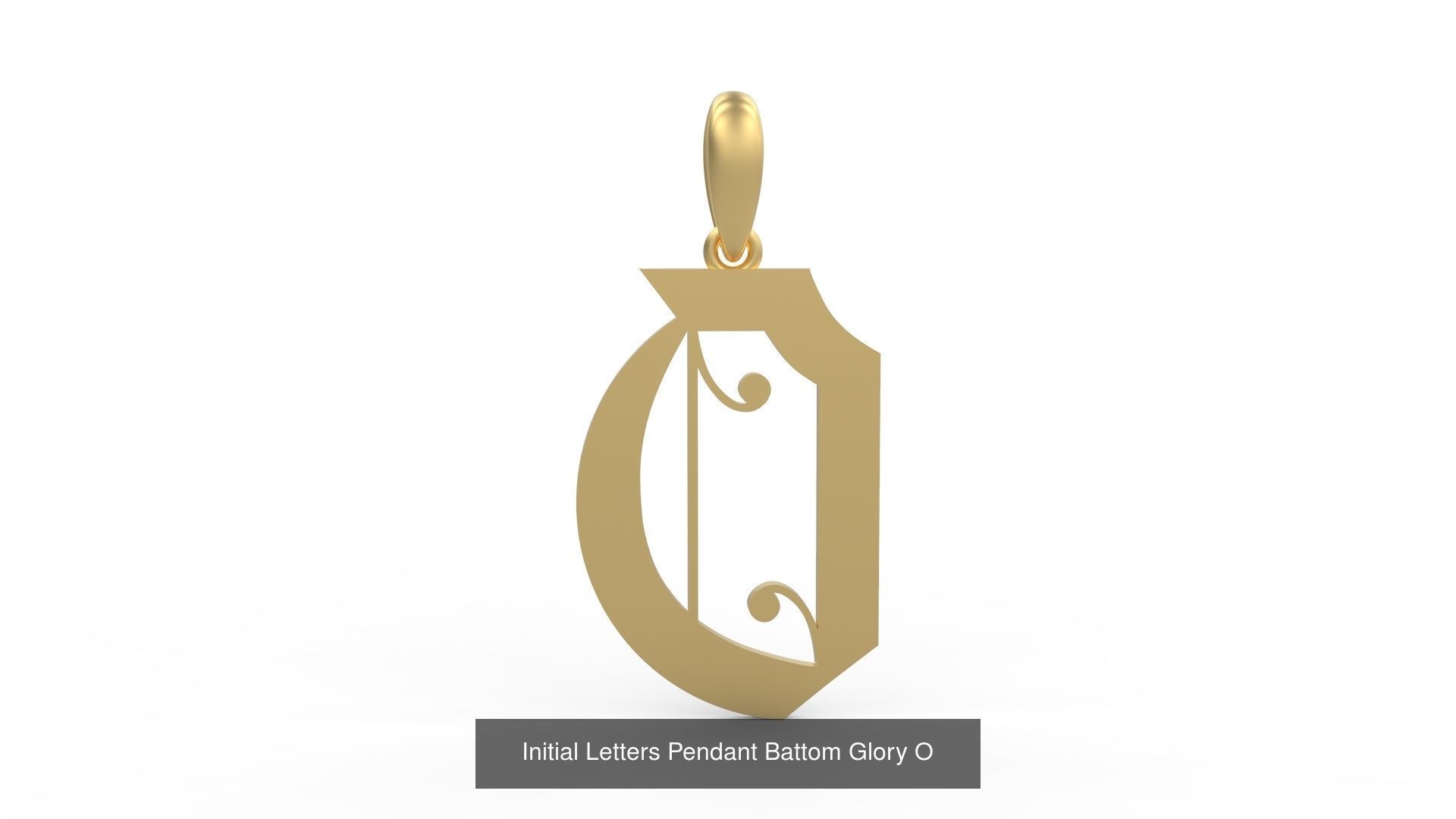 Initial Letters Pendant Alphabets Battom Glory 3D Model Collection_17