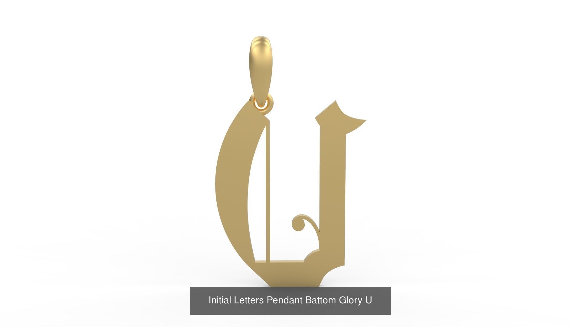 Initial Letters Pendant Alphabets Battom Glory 3D Model Collection_23