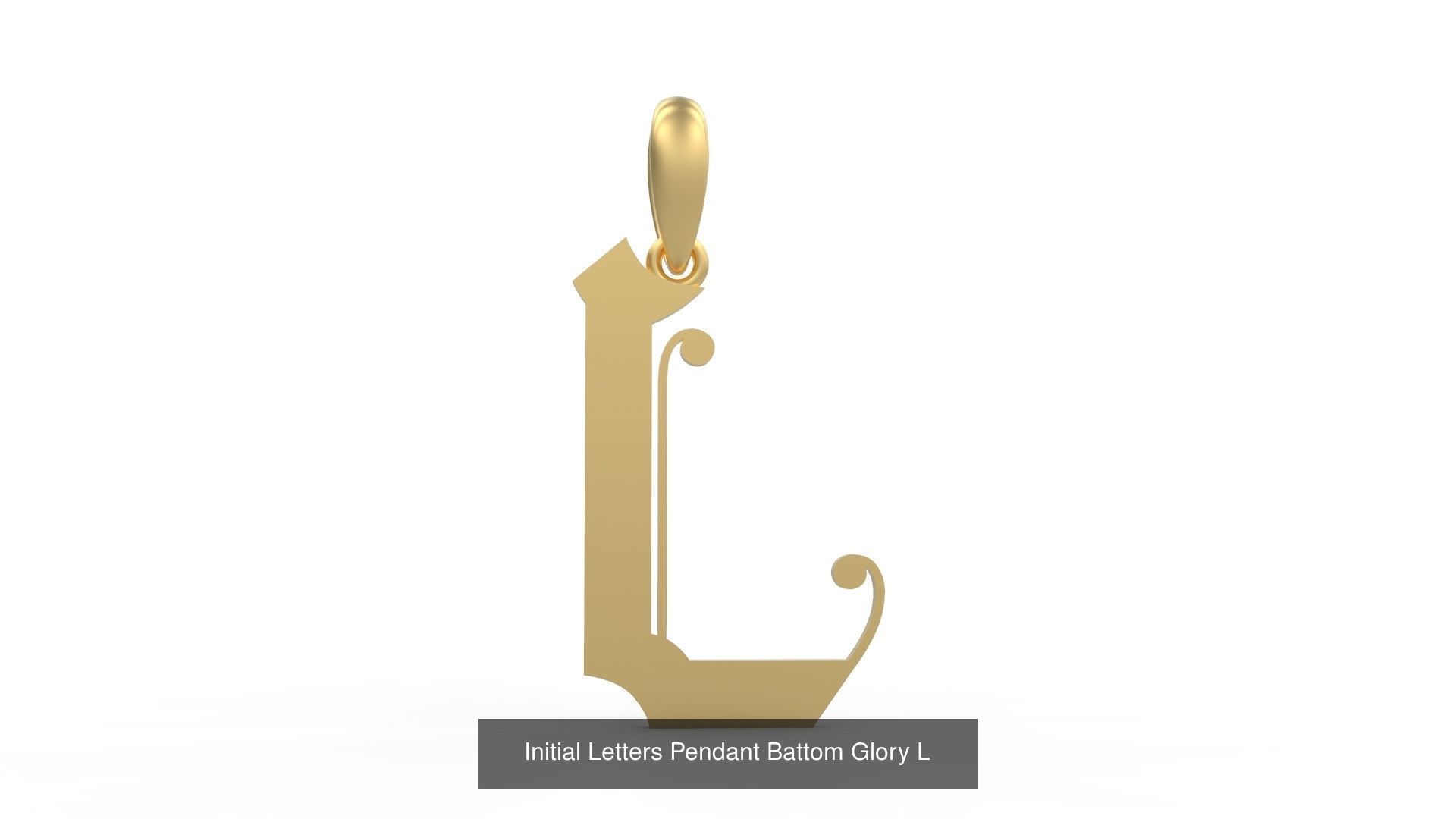 Initial Letters Pendant Alphabets Battom Glory 3D Model Collection_14