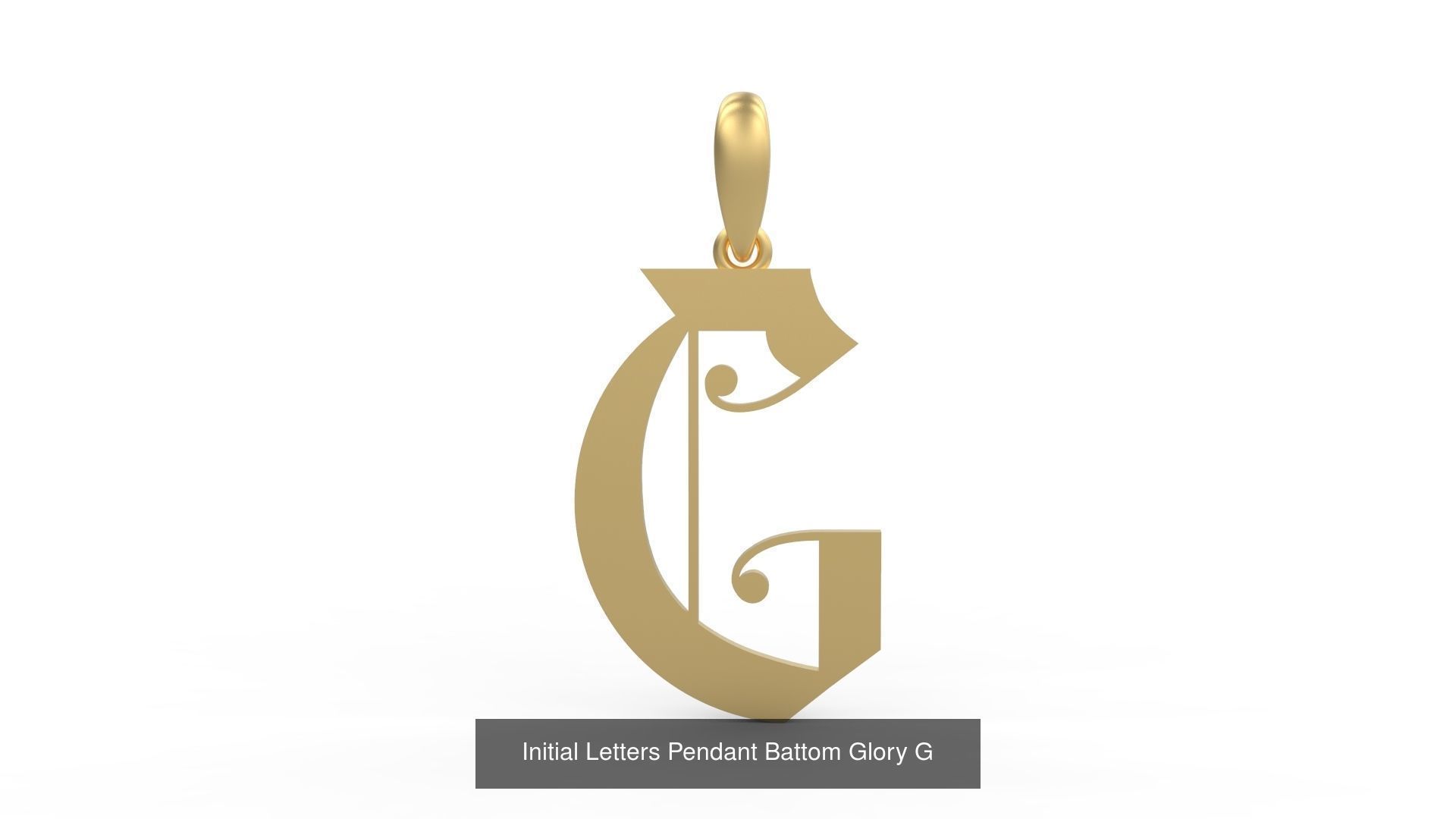 Initial Letters Pendant Alphabets Battom Glory 3D Model Collection_9