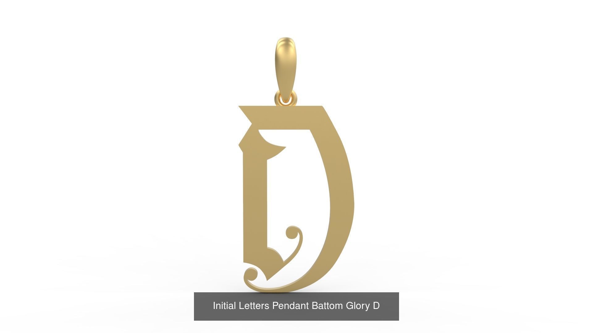 Initial Letters Pendant Alphabets Battom Glory 3D Model Collection_6