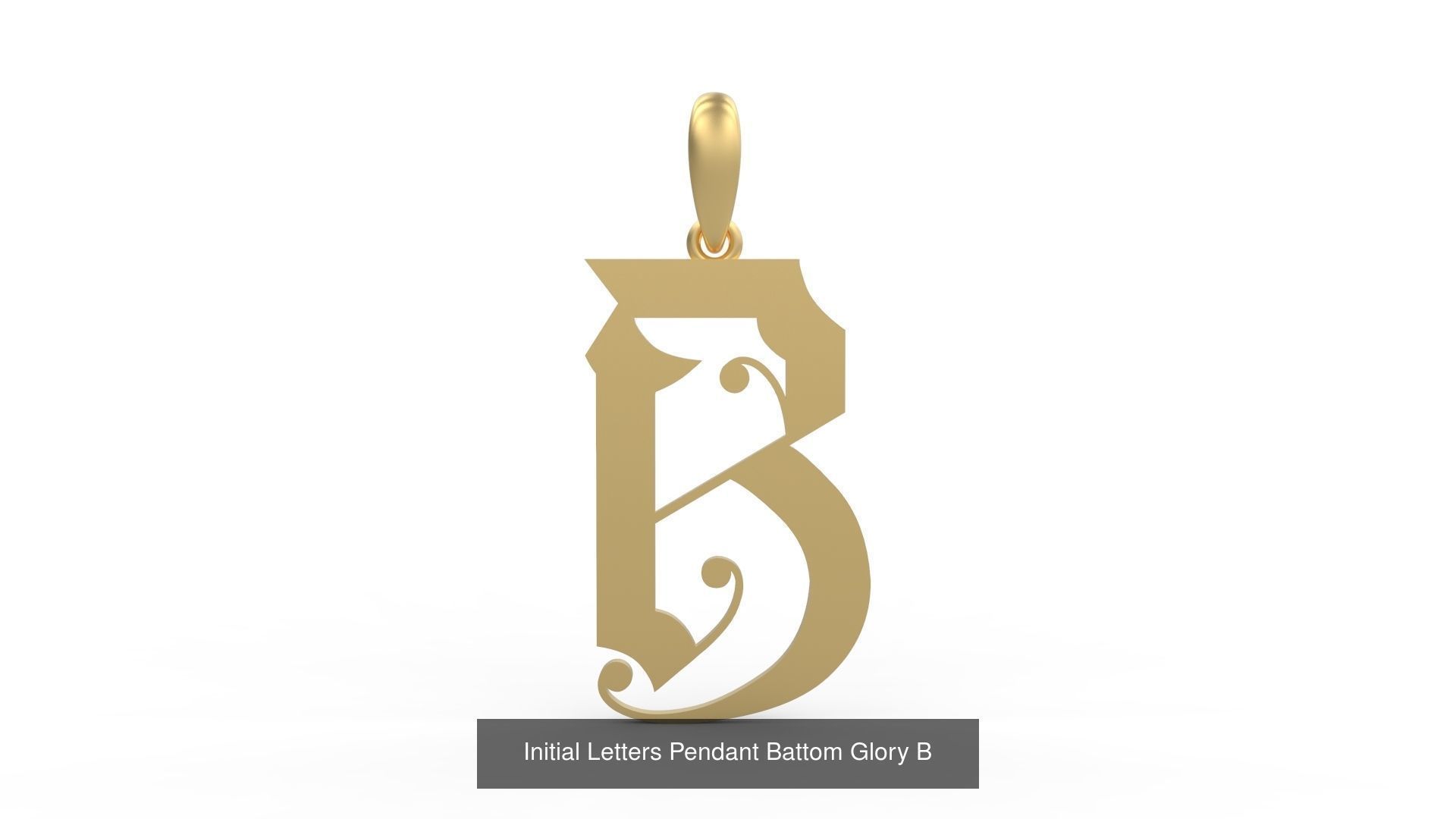 Initial Letters Pendant Alphabets Battom Glory 3D Model Collection_4