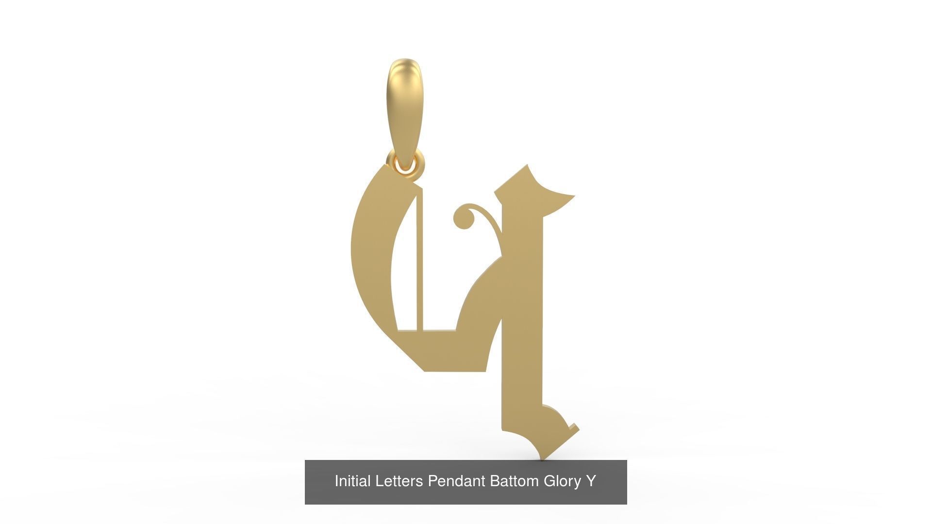 Initial Letters Pendant Alphabets Battom Glory 3D Model Collection_27