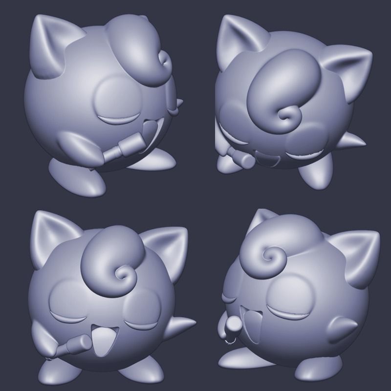 Jigglypuff Singing Pokemon 3D print model_3