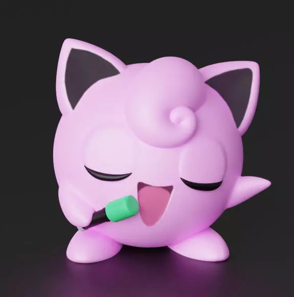 Jigglypuff Singing Pokemon 3D print model_0