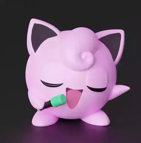 Jigglypuff Singing Pokemon 3D print model