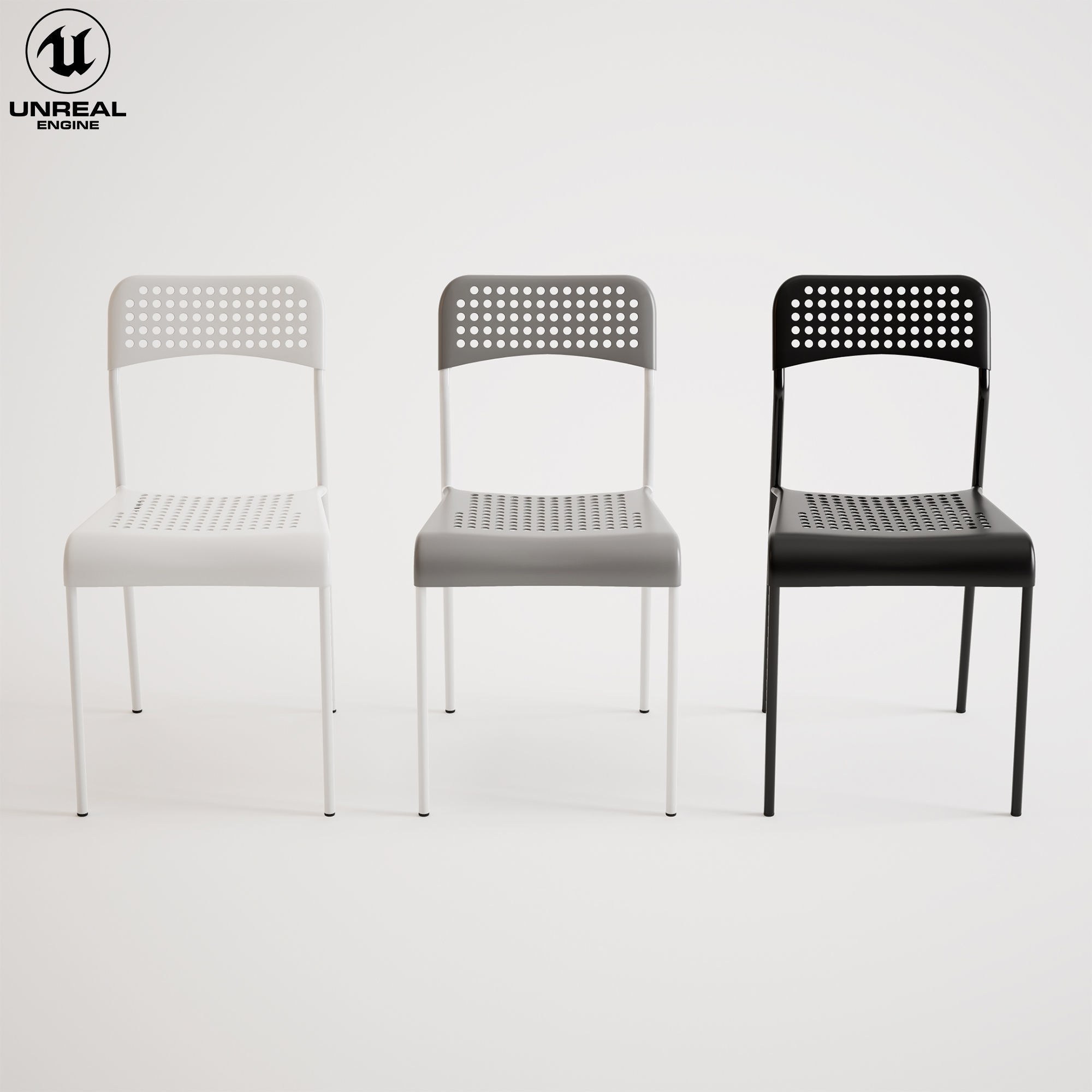 Chair IKEA ADDE 3D model_5