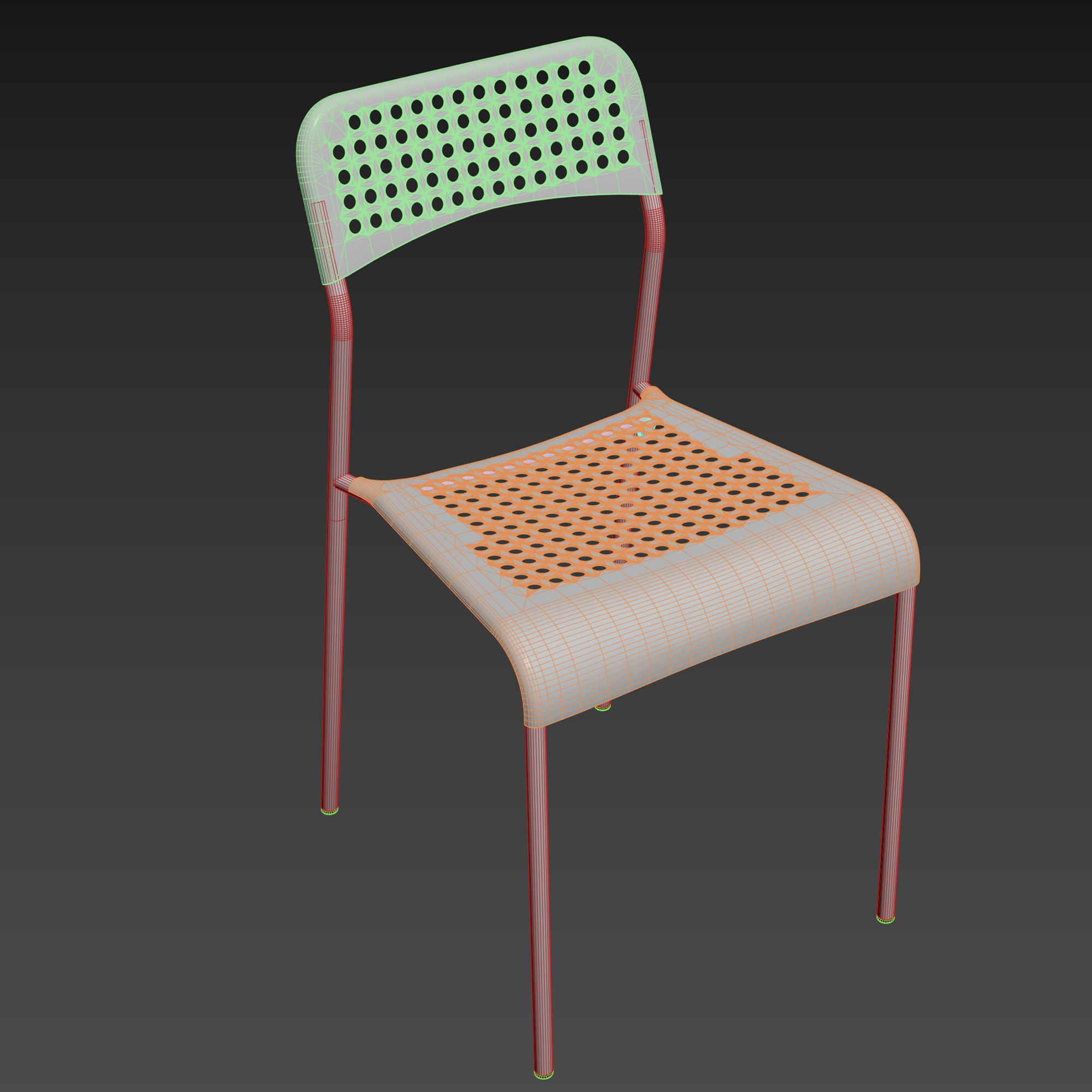 Chair IKEA ADDE 3D model_7