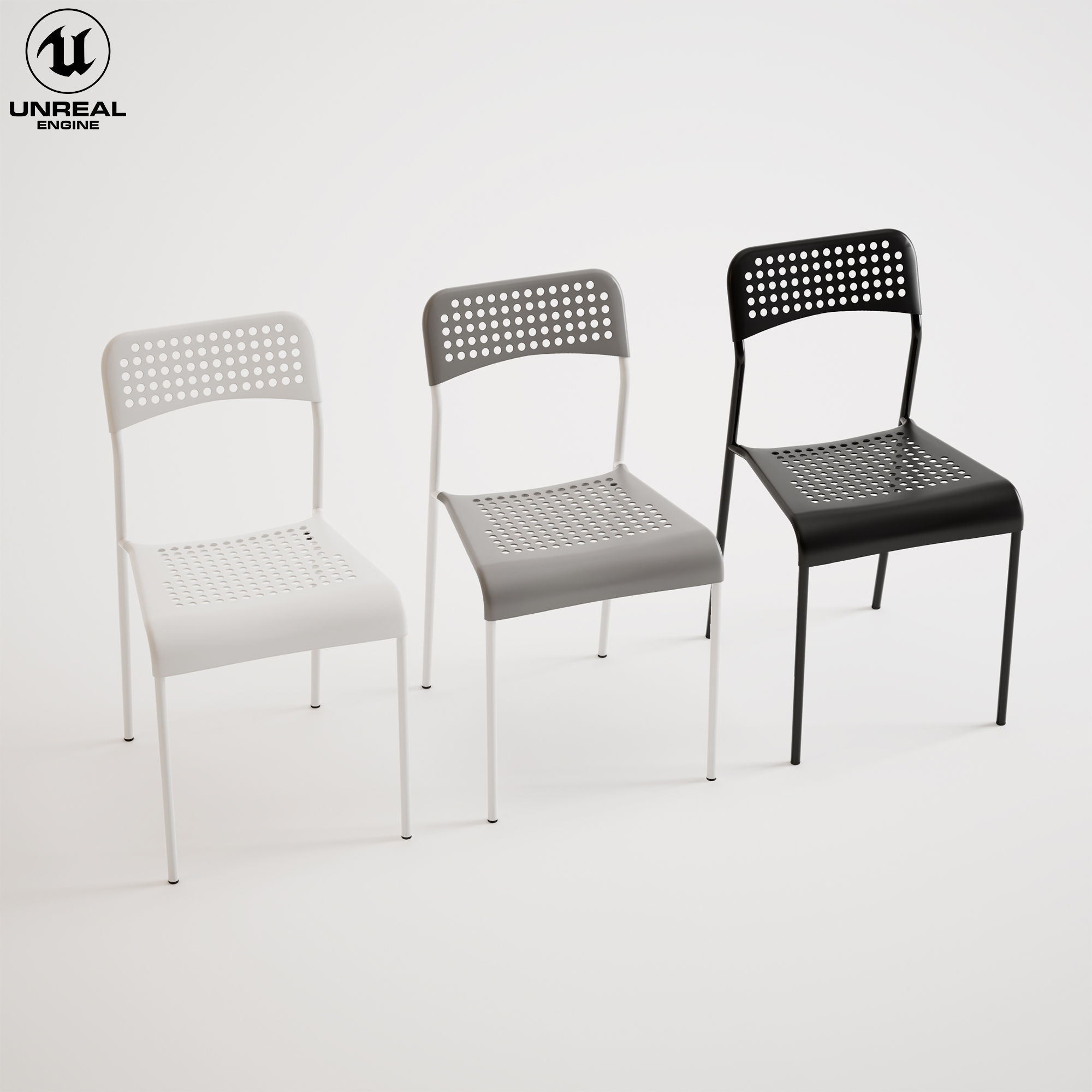 Chair IKEA ADDE 3D model_6