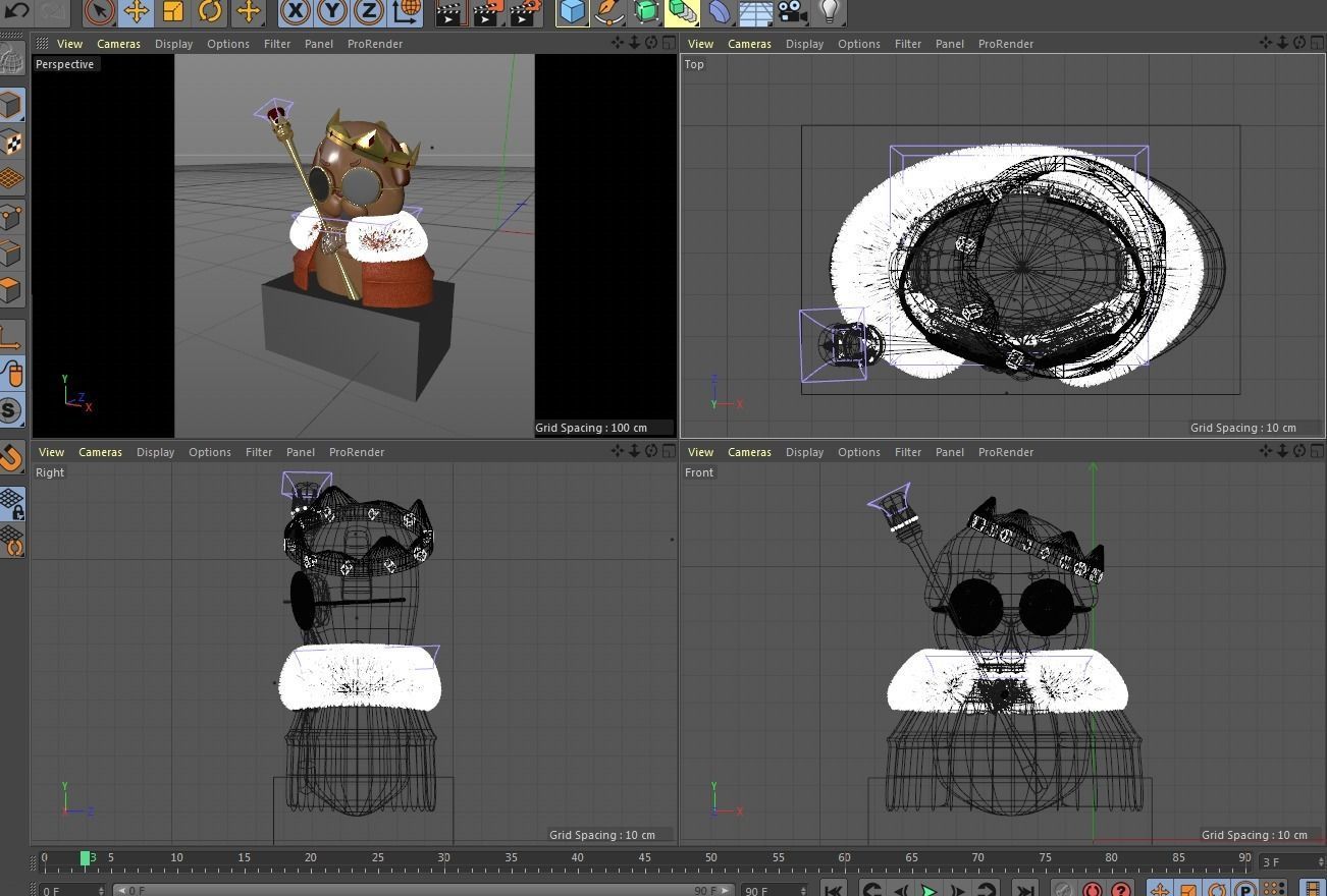 King Pug NFT 3D model_2