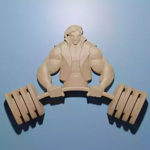 Weight lift sculpt-man STL 3D Model cnc Router Engraver  3D model