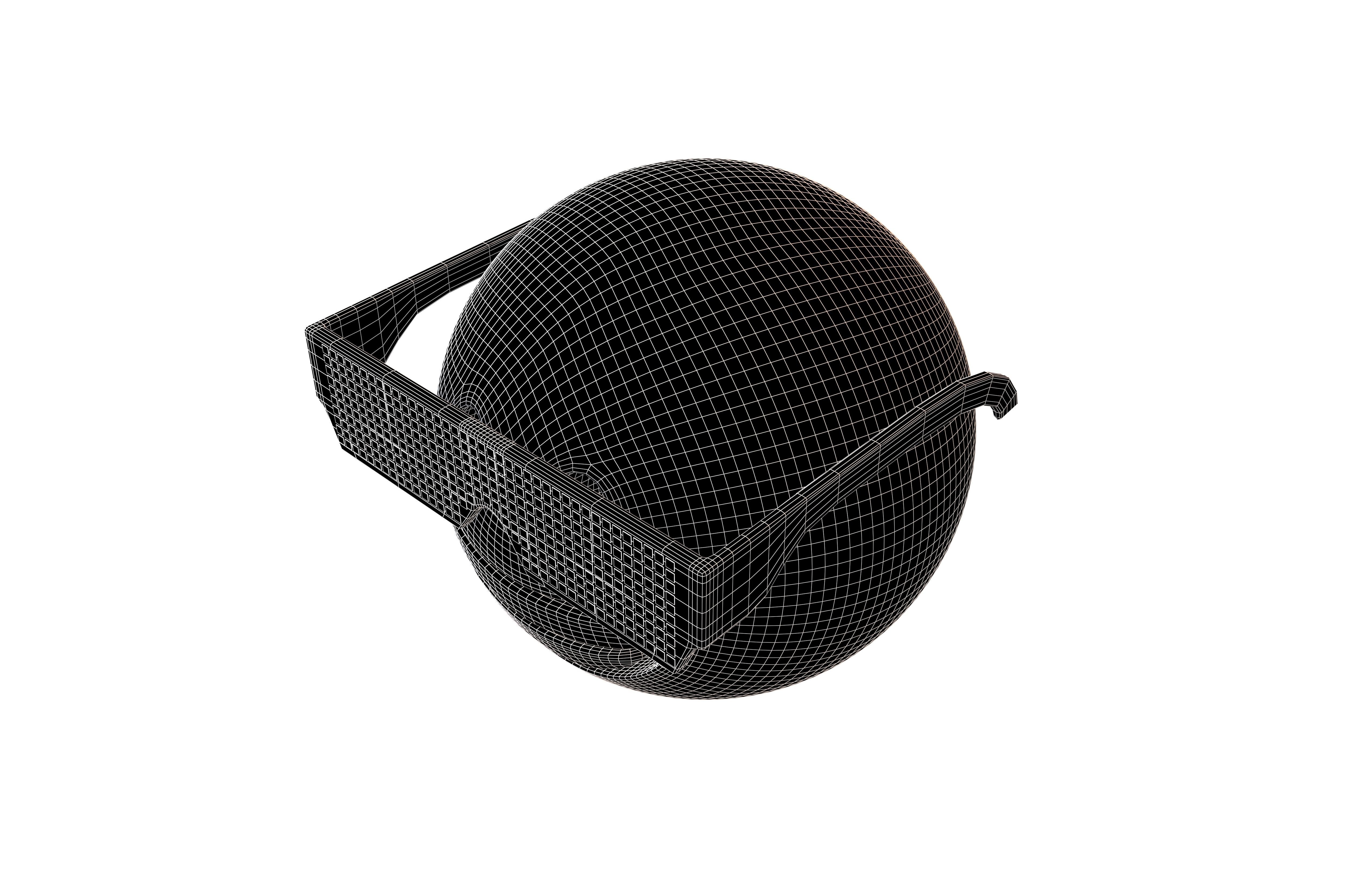 Beaming Face With Future Technology Glasses v1 007 Low-poly 3D model_6