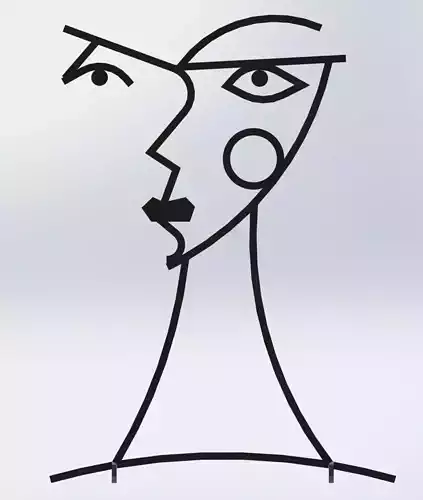 Special artwork abstract face