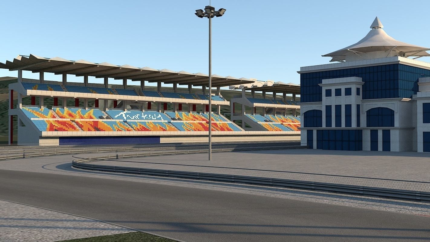 Istanbul Park Formula F1 Racing Circuit Track Model Low-poly 3D model_1