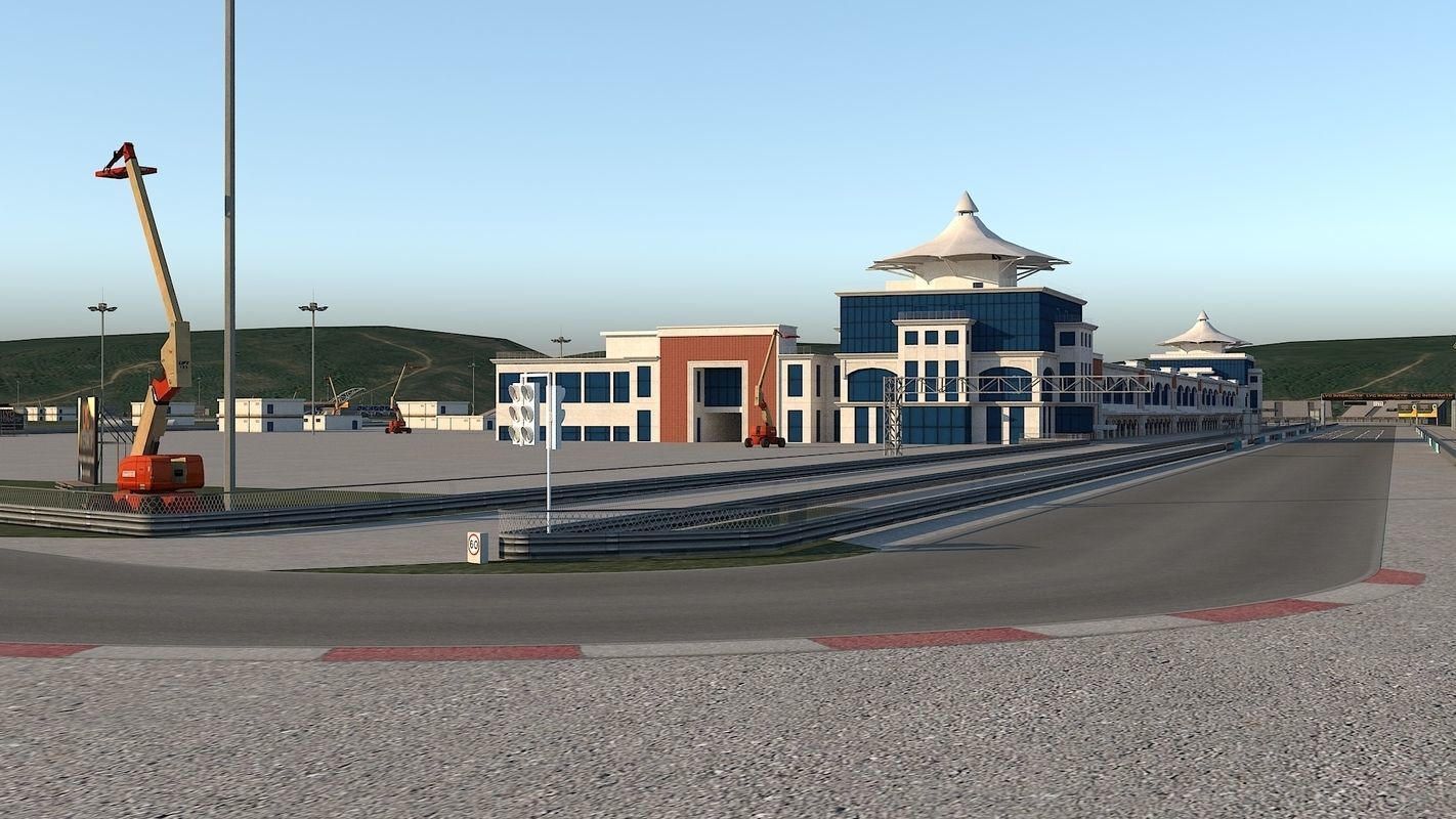Istanbul Park Formula F1 Racing Circuit Track Model Low-poly 3D model_2