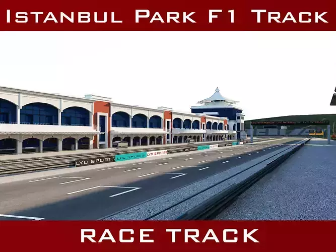 Istanbul Park Formula F1 Racing Circuit Track Model