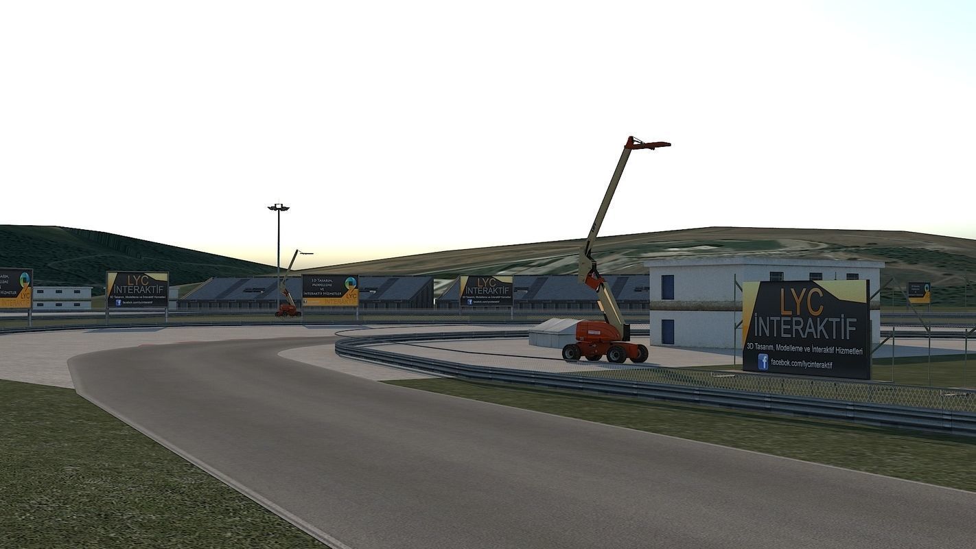 Istanbul Park Formula F1 Racing Circuit Track Model Low-poly 3D model_5