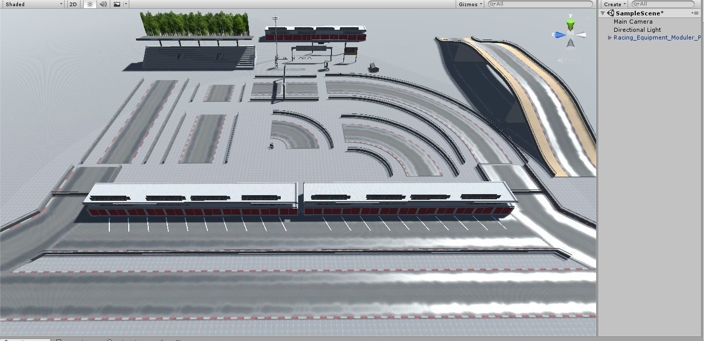 Race Track Modular Kit for Game and Big Projects unitypackage Low-poly 3D model_16