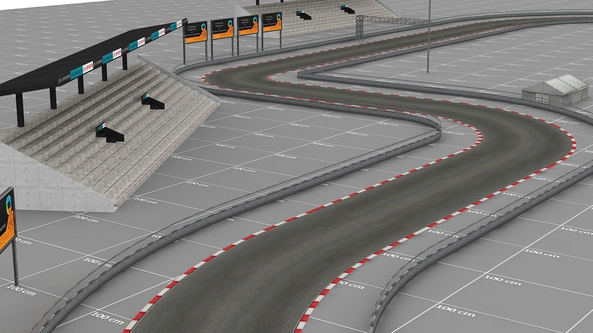 Race Track Modular Kit for Game and Big Projects unitypackage Low-poly 3D model_20