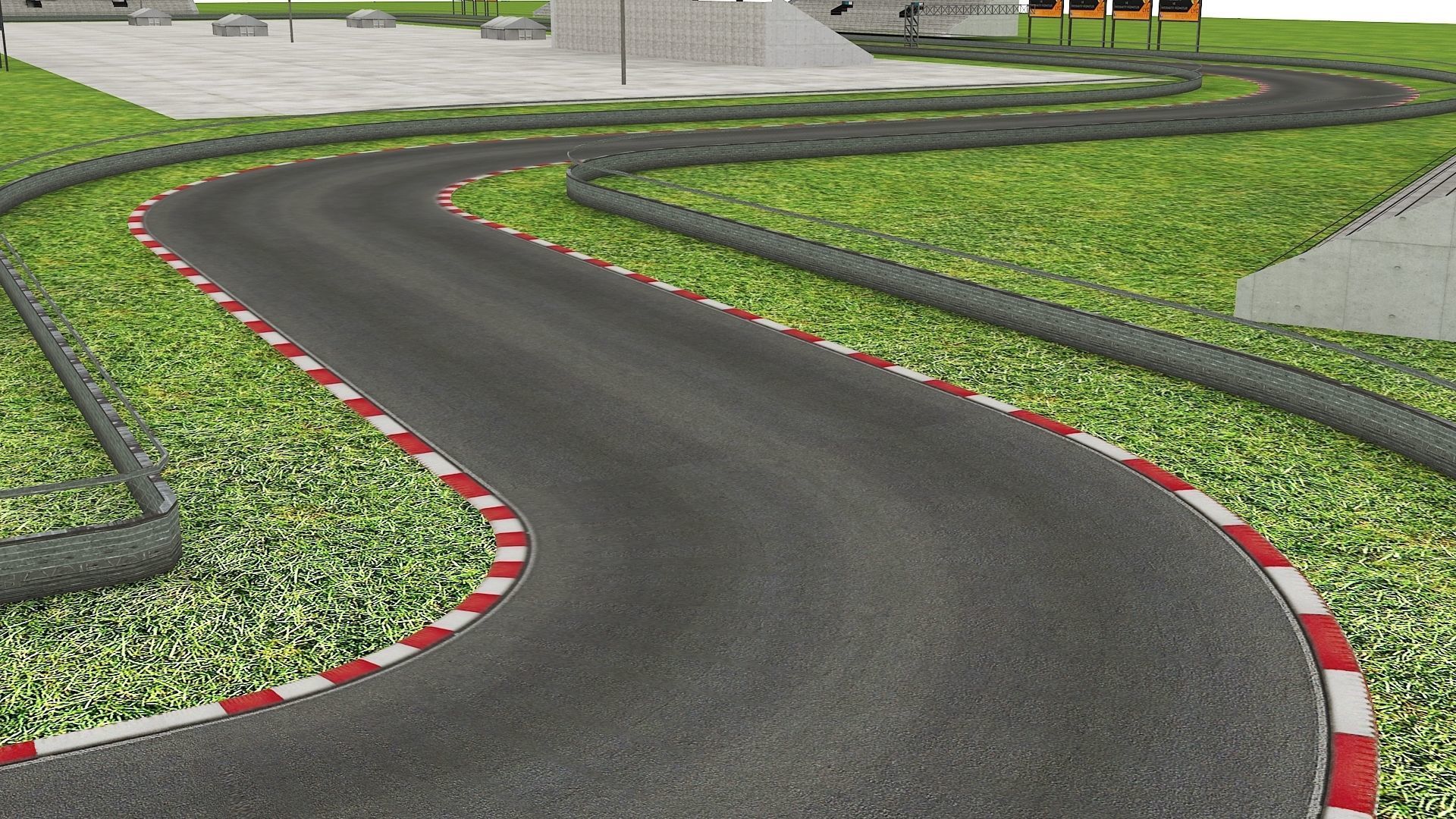 Race Track Modular Kit for Game and Big Projects unitypackage Low-poly 3D model_6