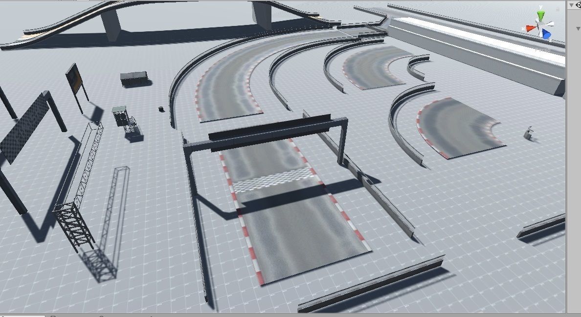 Race Track Modular Kit for Game and Big Projects unitypackage Low-poly 3D model_19