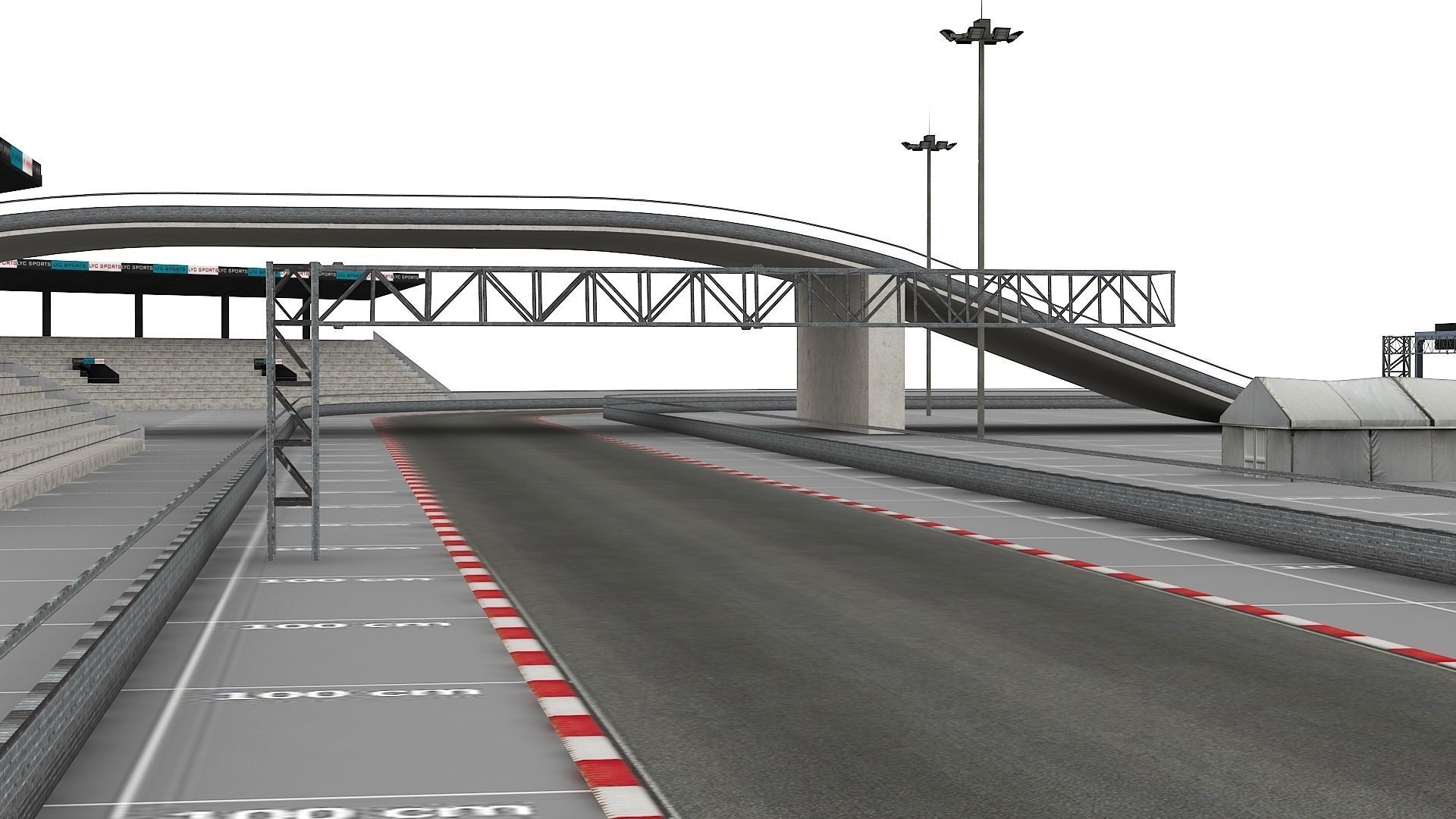 Race Track Modular Kit for Game and Big Projects unitypackage Low-poly 3D model_7