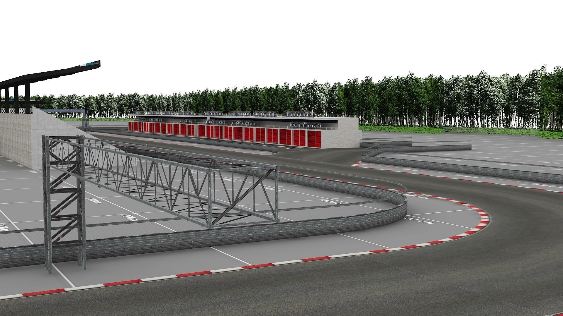 Race Track Modular Kit for Game and Big Projects unitypackage Low-poly 3D model_21