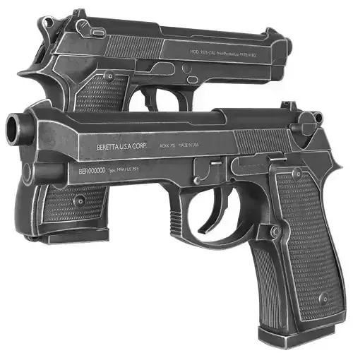 Berreta pistol 3d model