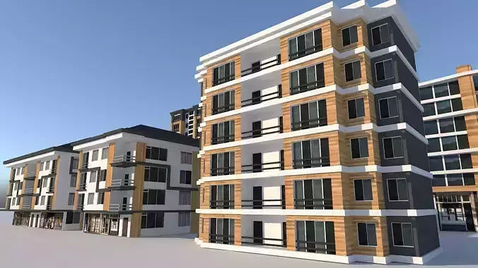 6 Low Poly Building Packages in Different Designs and Sizes